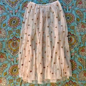 Free People Intimately Sheer Sequin Maxi Skirt